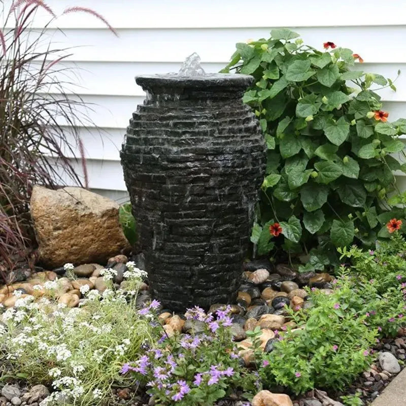 Aquascape® Stacked Slate &amp; Scalloped Urn Fountain Kits