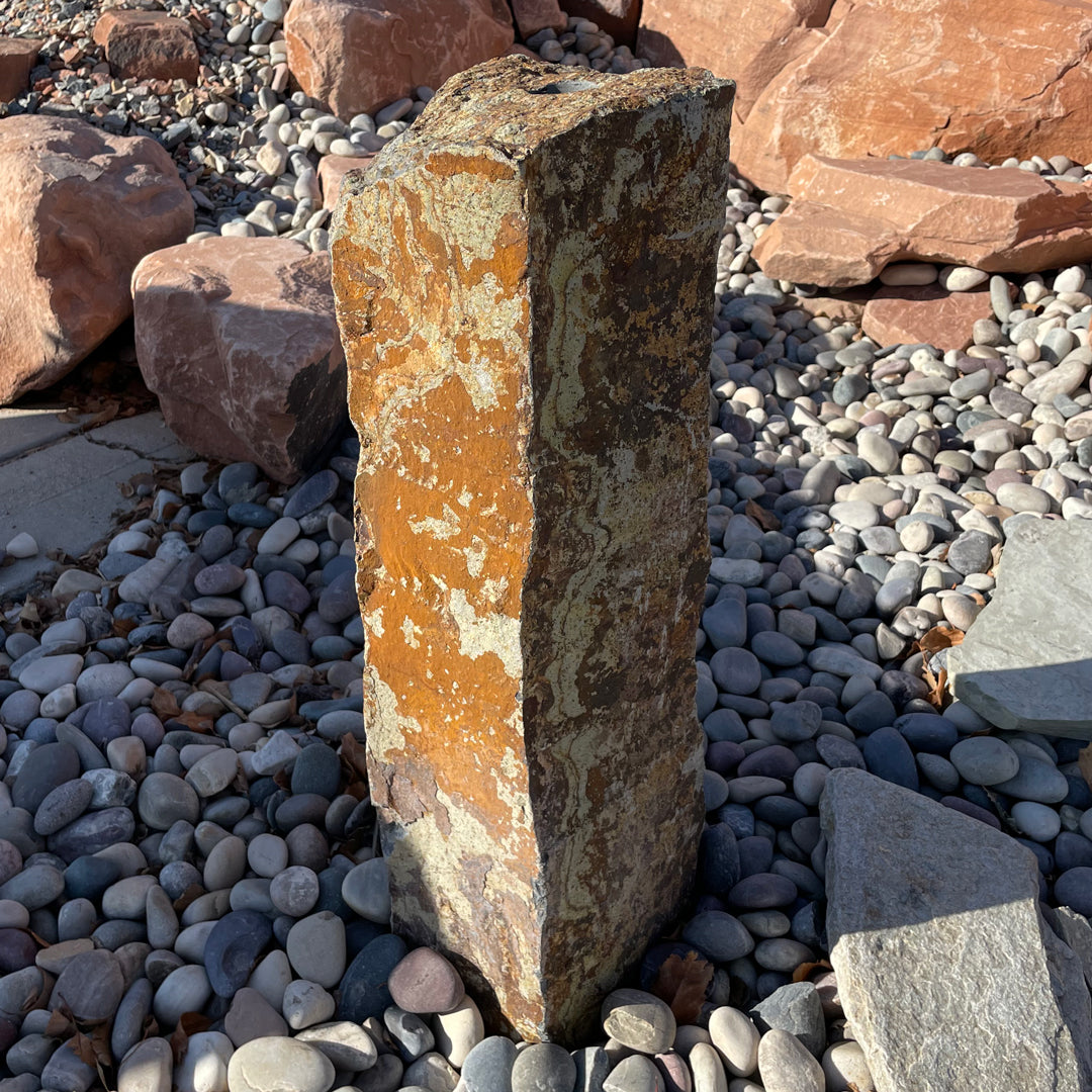 Aztec Gold Basalt Bubblers – Drilled with Sawn Bottom