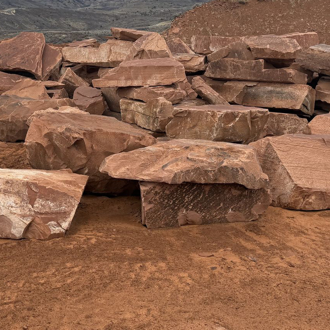 Cherokee Red 12" Saw Block – Large-Format Landscape Stone