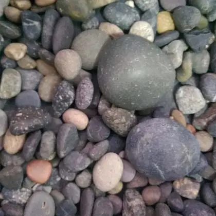 1 - 2" Black Beach Pebbles - Prebagged