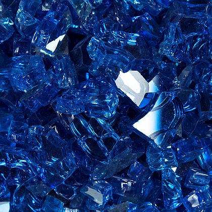 Sapphire Blue Fire Glass 0.5" (20 lb)