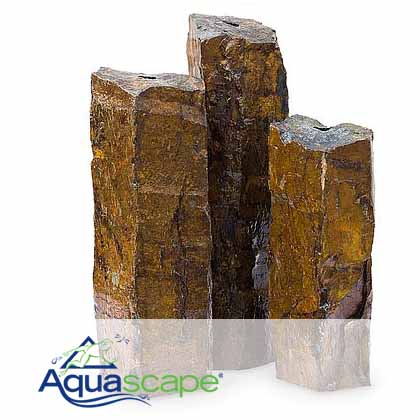 [BSNM58062] Natural Mongolian Basalt Columns Set Of 3(24", 30", 36")